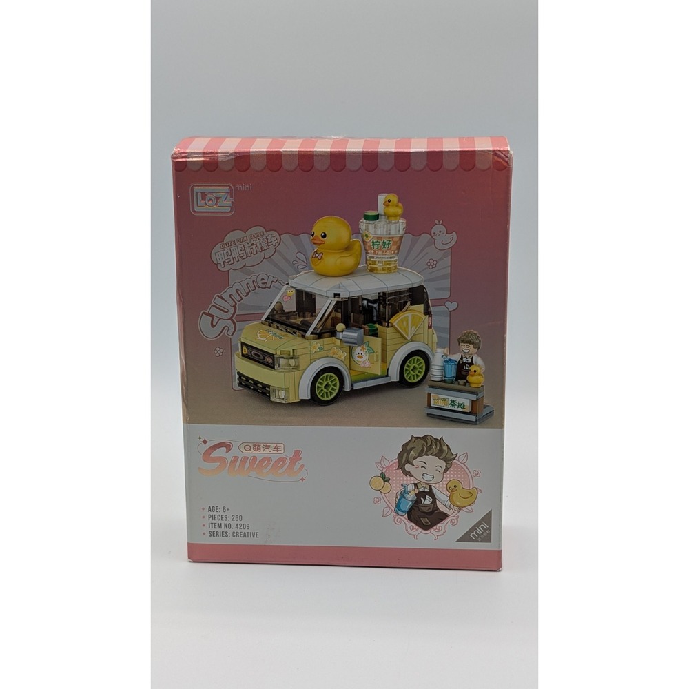 LOZ Mini Car Series Duck Lemon Tea Car 260pcs Mini Blocks No. 4209 - Open Box
